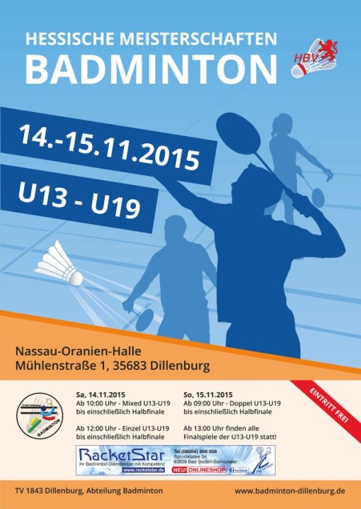 Hessische Meisterschaften U13 - U19 2015 in Dillenburg