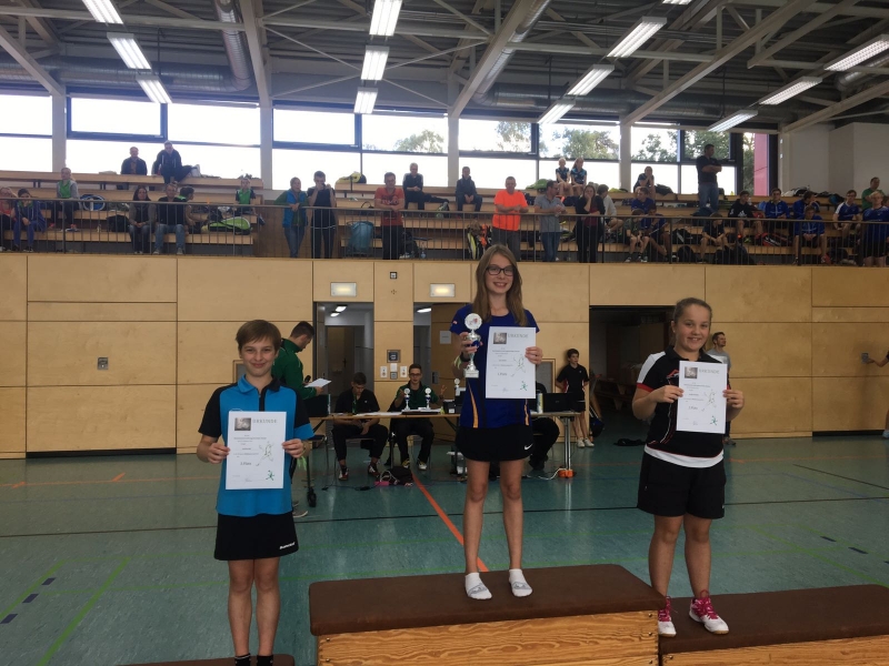 2016-10-08 Bezirksmeisterschaften U11-U19 Siegerehrung DE U13 Josefine Hof