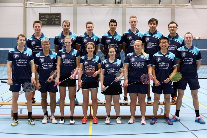 2016-11-27 TV 1843 Dillenburg BADMINTON 1. + 2. Mannschaft stehend