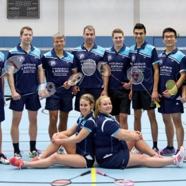 2016-11-27 TV 1843 Dillenburg BADMINTON 2. Mannschaft sitzend